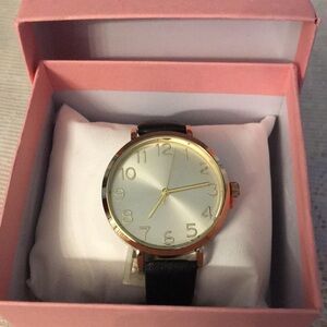 Chic Gold and Black Women's Watch